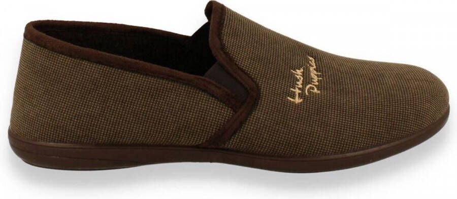Hush Puppies 45.Dot heren pantoffel BRUIN