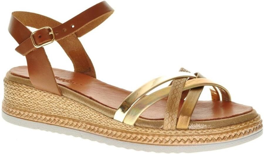 Hush Puppies Cognac Sandaal Met Koorden Look Zool