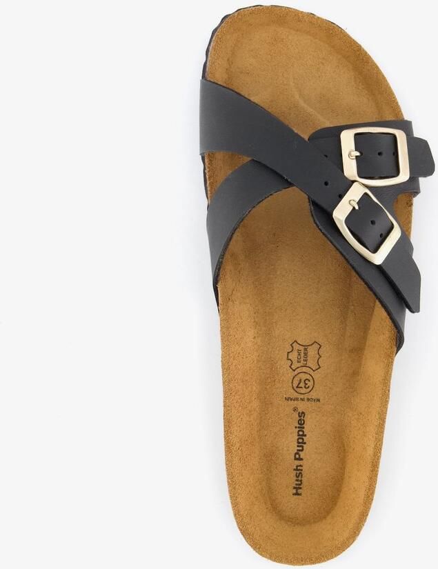 Hush Puppies dames bio slippers zwart