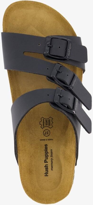 Hush Puppies dames bio slippers zwart