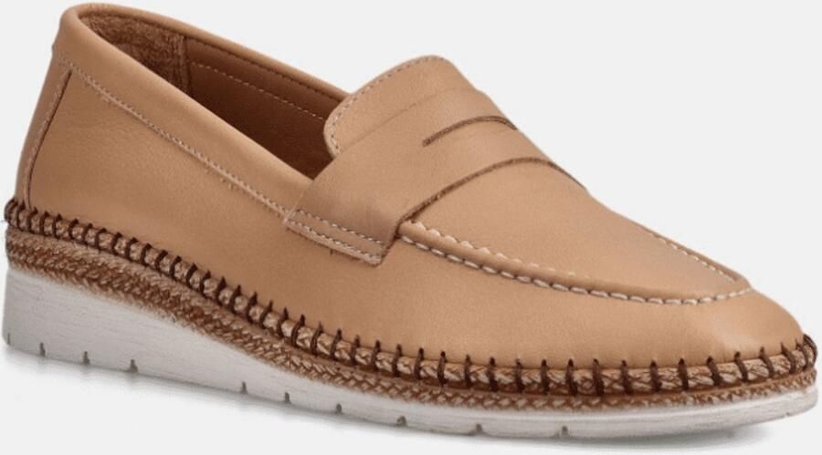 Hush Puppies Dames Mocassin Marshmallow Camel