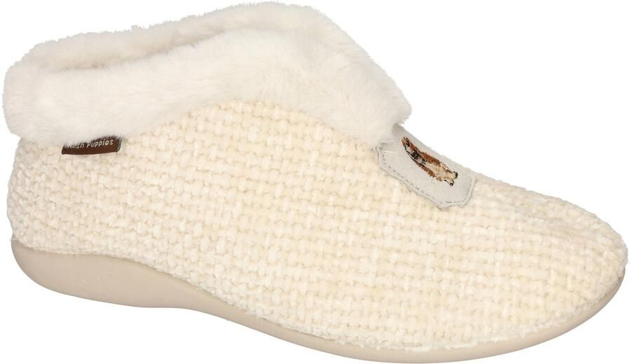 Hush Puppies -Dames off-white-crÈme-ivoorkleur pantoffels