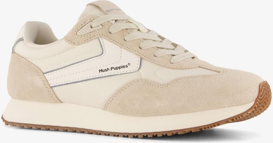 Hush Puppies dames sneakers beige wit