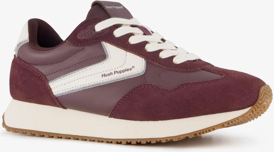 Hush Puppies dames sneakers bordeauxrood Uitneembare zool