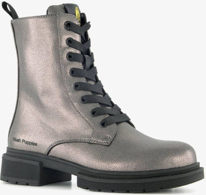 Hush Puppies dames veterboots zilver