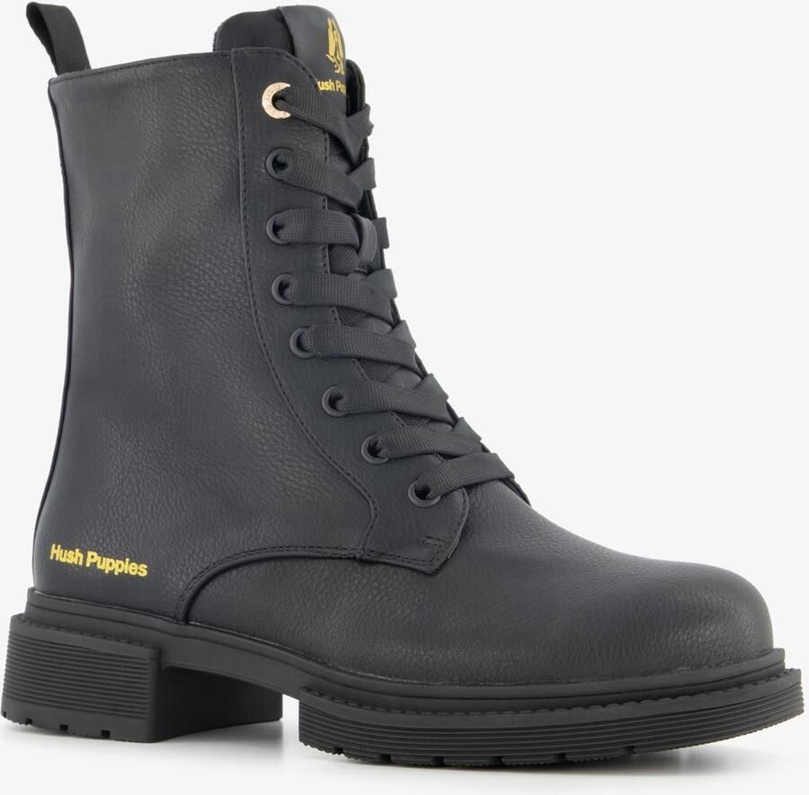 Hush Puppies dames veterboots zwart