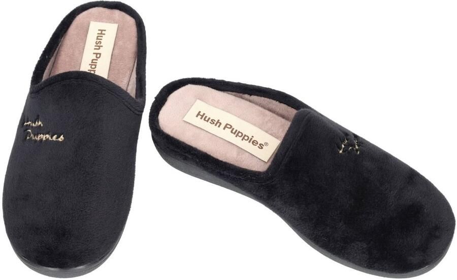 Hush Puppies -Dames zwart pantoffels