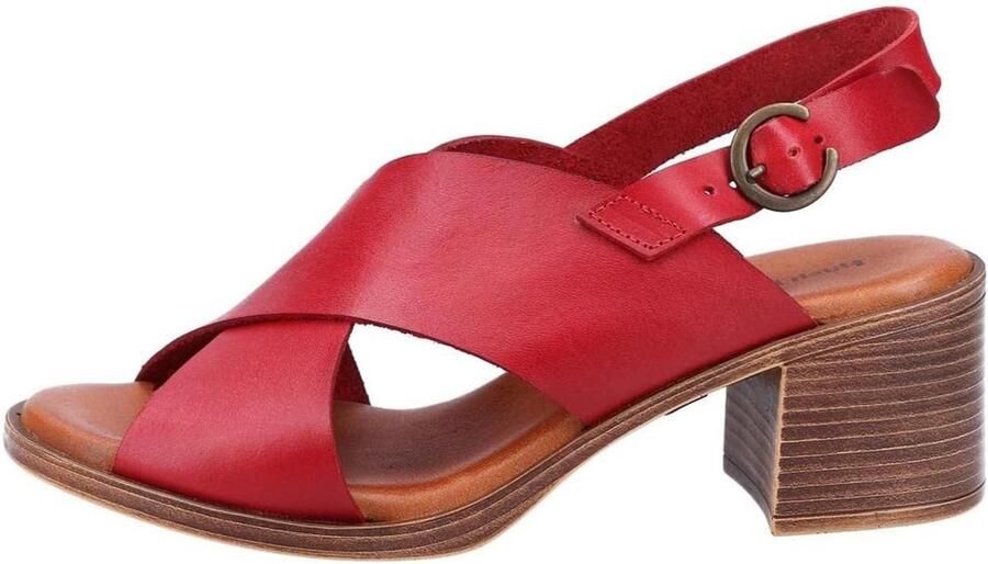 Hush Puppies Gabrielle Sandalen met Hak Rood Leer