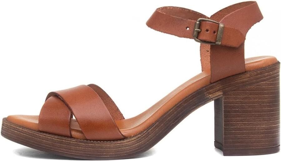 Hush Puppies Georgia Dames Sandalen met Hak Beige