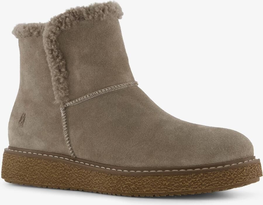 Hush Puppies gevoerde suède dames boots grijs