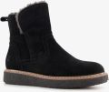 Hush Puppies gevoerde suède dames boots zwart Echt leer - Zwart