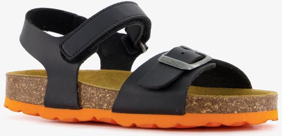 Hush Puppies jongens bio sandalen zwart oranje