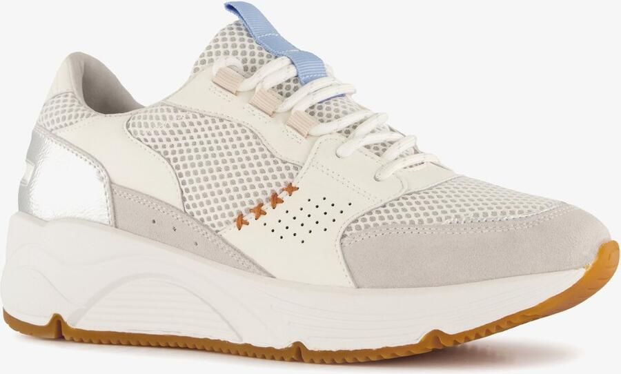 Hush Puppies leren dames sneakers wit Uitneembare zool