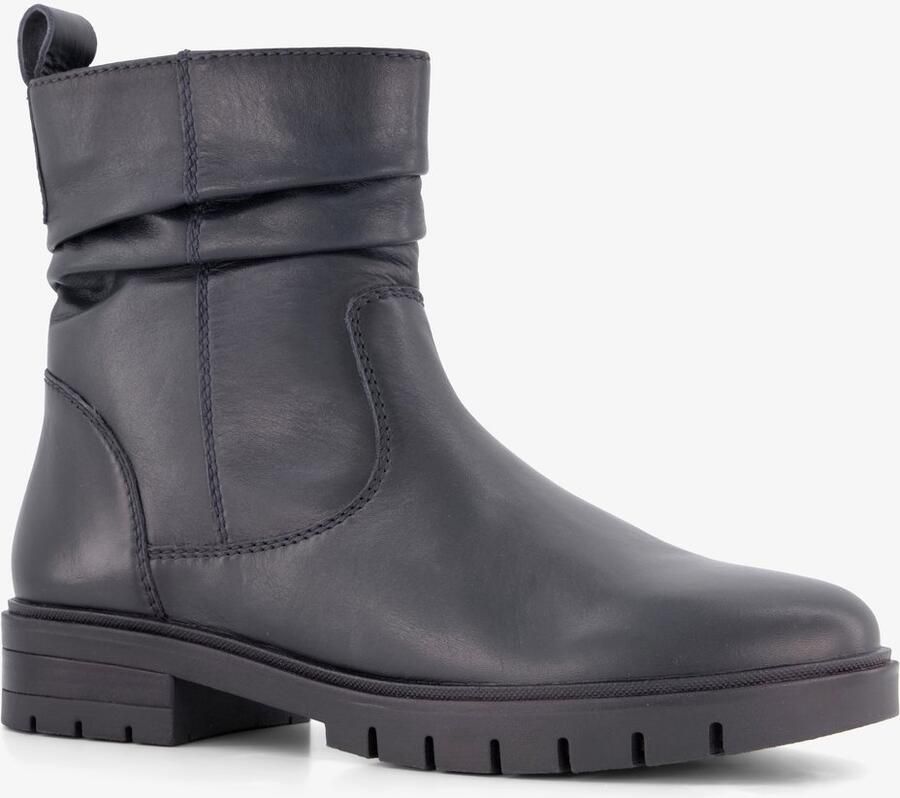 Hush Puppies leren dames boots donkerblauw Uitneembare zool
