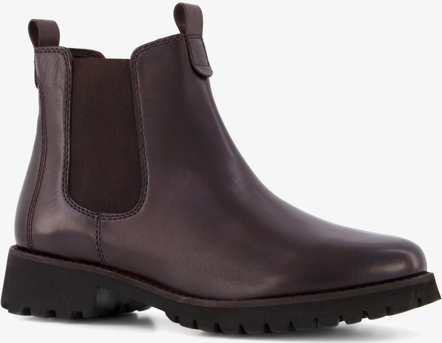 Hush Puppies leren dames Chelsea boots bruin Uitneembare zool