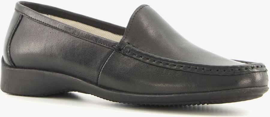 Hush Puppies leren dames mocassins zwart