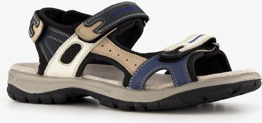 Hush Puppies leren dames sandalen beige blauw