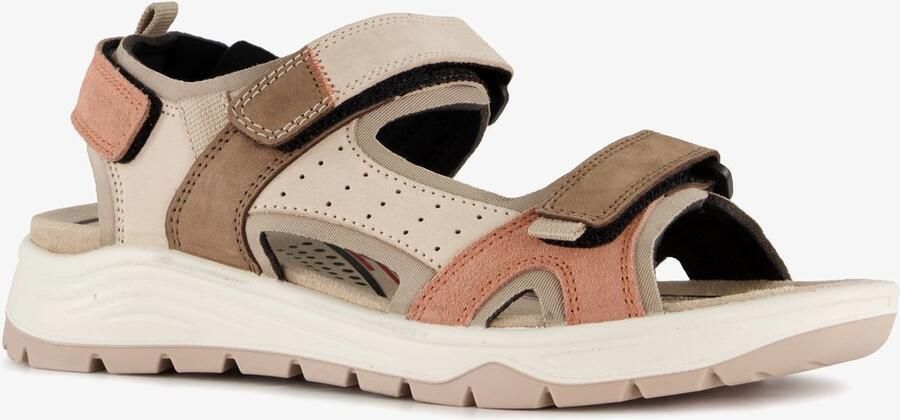 Hush Puppies leren dames sandalen beige roze Uitneembare zool