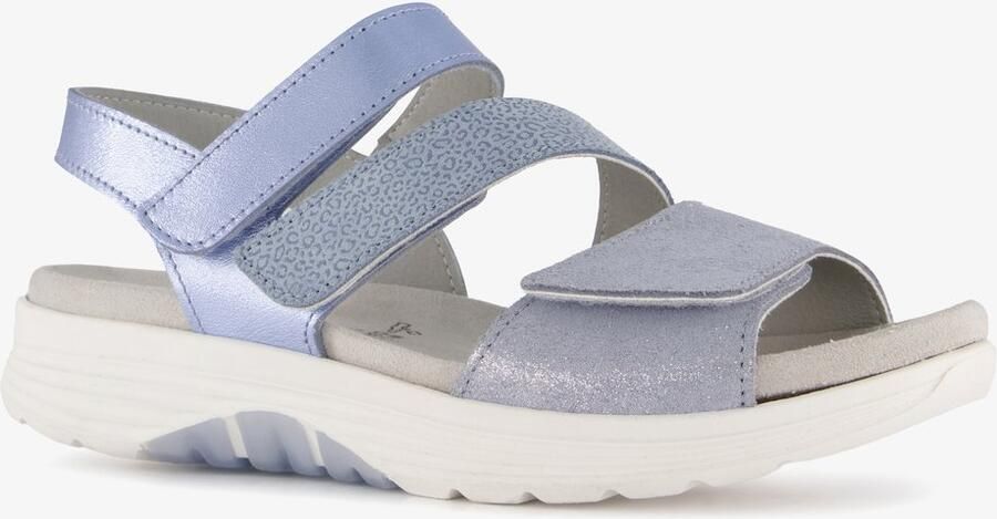 Hush Puppies leren dames sandalen ijsblauw Uitneembare zool