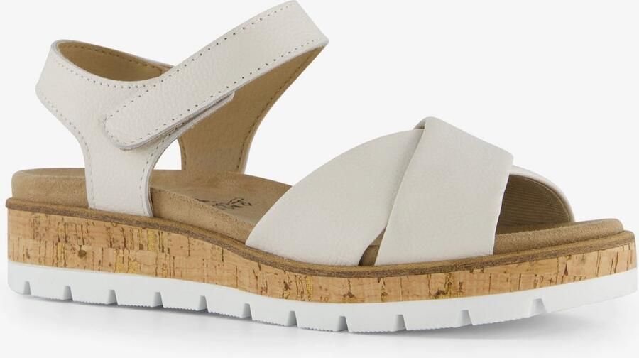 Hush Puppies leren dames sandalen wit Uitneembare zool