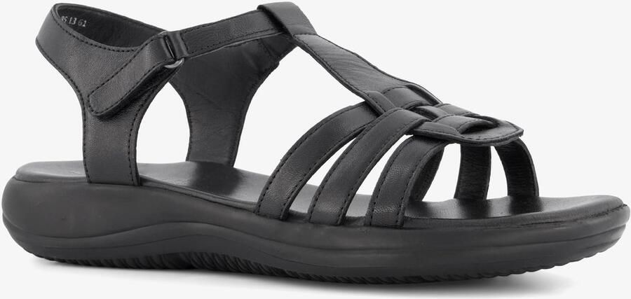 Hush Puppies leren dames sandalen zwart