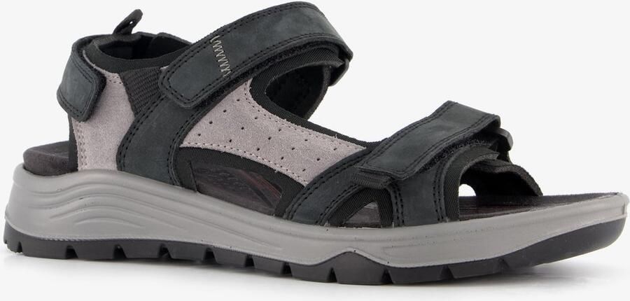 Hush Puppies leren dames sandalen zwart Uitneembare zool