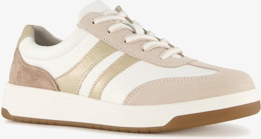Hush Puppies leren dames sneakers wit beige Uitneembare zool