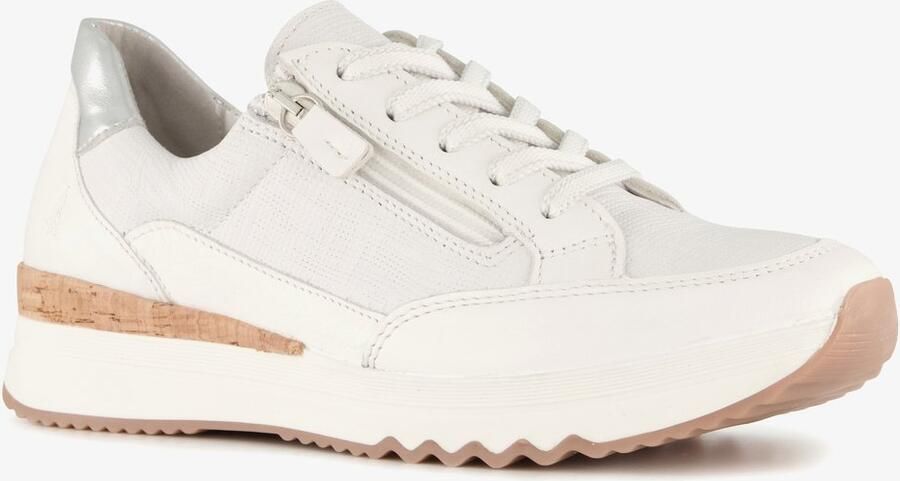 Hush Puppies leren dames sneakers wit Uitneembare zool