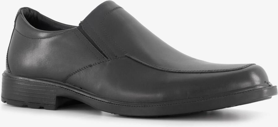 Hush Puppies leren heren instappers zwart Uitneembare zool