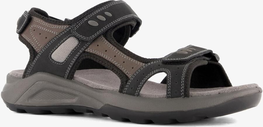 Hush Puppies leren heren sandalen zwart