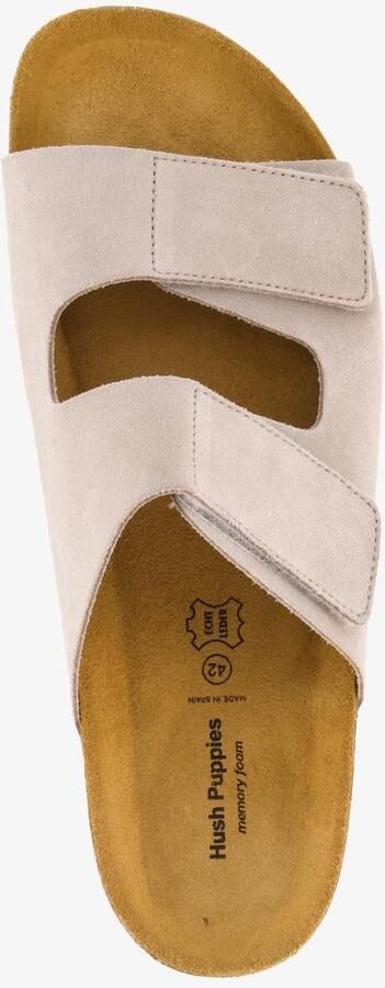 Hush Puppies leren heren slippers beige