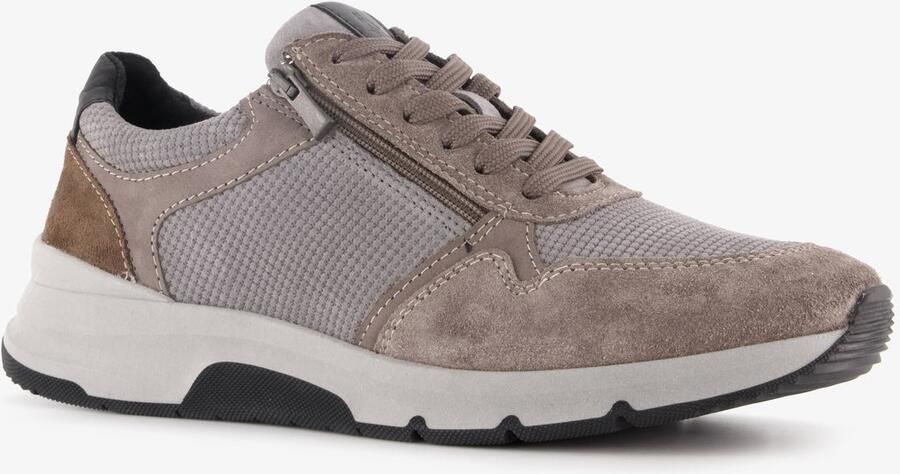 Hush Puppies leren heren sneakers grijs Uitneembare zool