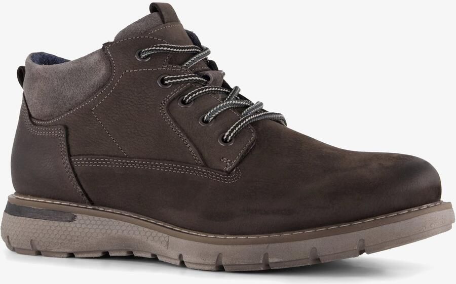 Hush Puppies leren heren veterschoenen grijs