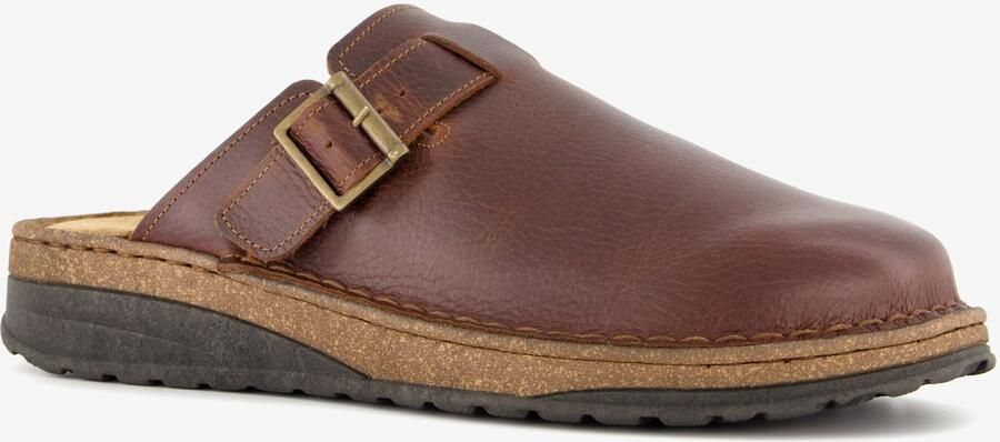 Hush Puppies leren pantoffels heren bruin Sloffen