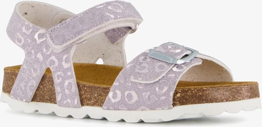 Hush Puppies meisjes bio sandalen met panterprint lila