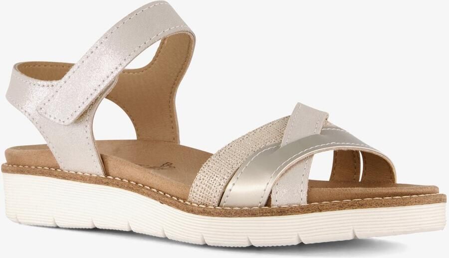 Hush Puppies metallic dames sandalen Goud Uitneembare zool