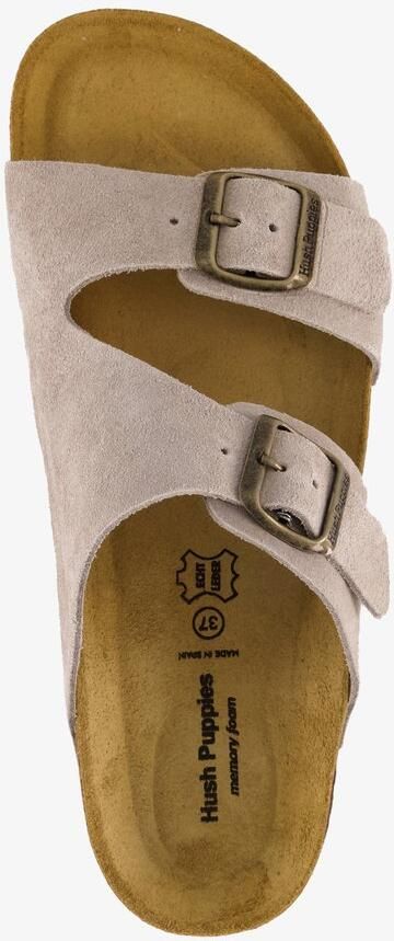 Hush Puppies suède dames bio slippers beige