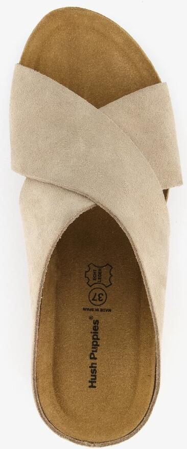 Hush Puppies suede dames bio slippers beige - Foto 2