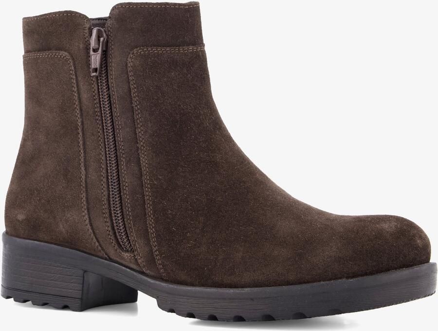 Hush Puppies suède dames enkellaarsjes bruin