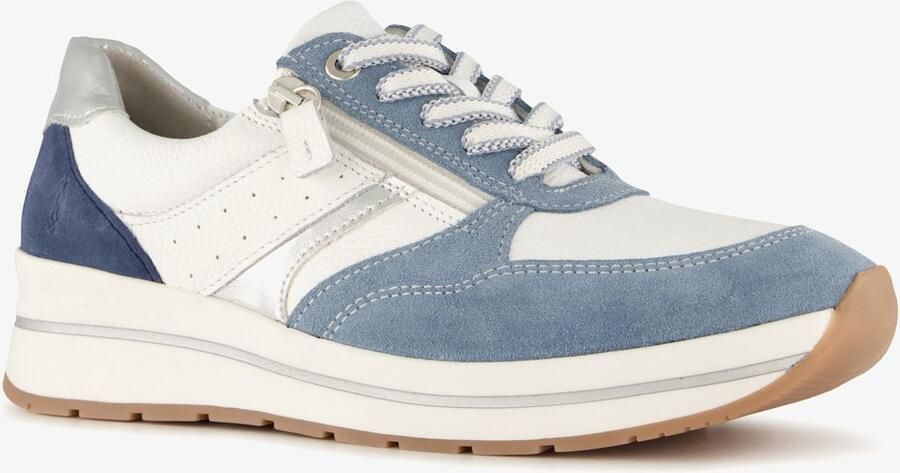 Hush Puppies suede dames sneakers blauw Echt leer Uitneembare zool