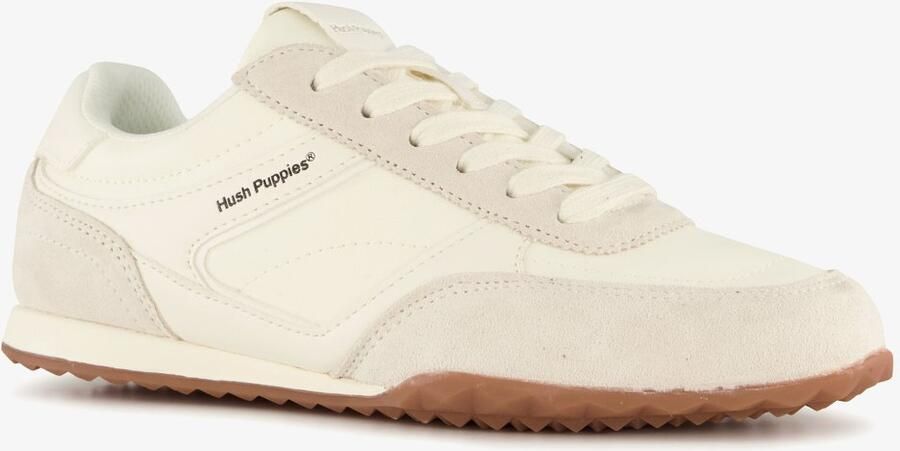 Hush Puppies suede dames sneakers wit Uitneembare zool