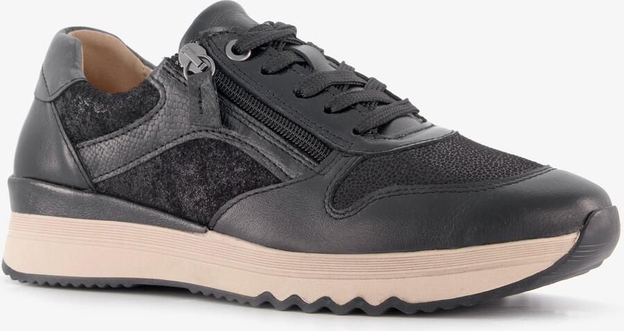 Hush Puppies suède dames sneakers zwart Echt leer Uitneembare zool
