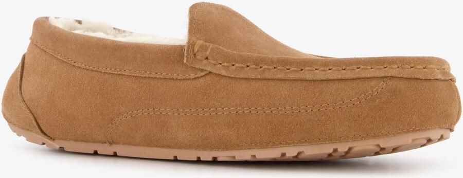 Hush Puppies suède heren pantoffels cognac Sloffen Echt leer