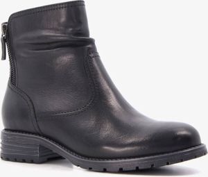 Hush Puppies leren enkellaarsjes zwart