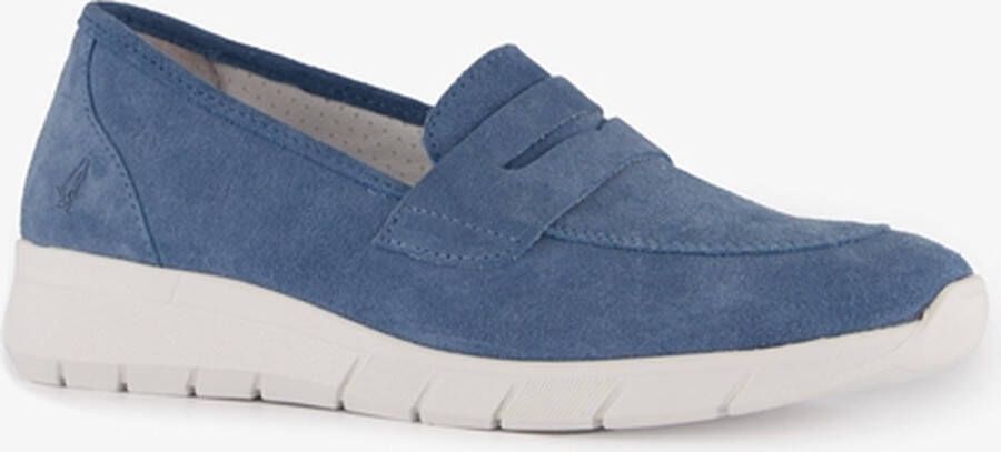 Hush Puppies leren dames instapper blauw Uitneembare zool