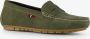 Hush Puppies leren dames mocassins groen Echt leer Uitneembare zool - Thumbnail 4