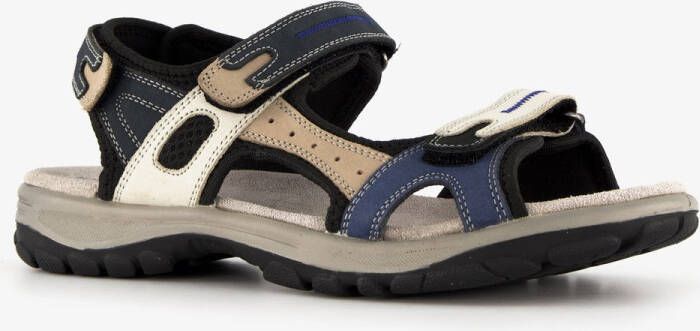 Hush Puppies leren dames sandalen beige blauw