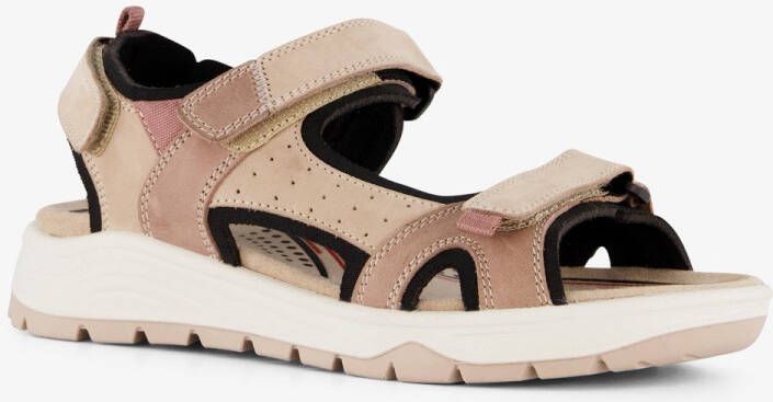 Hush Puppies leren dames sandalen beige Uitneembare zool