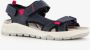 Hush Puppies leren dames sandalen blauw rood - Thumbnail 1