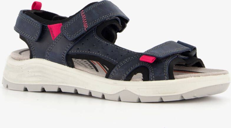 Hush Puppies leren dames sandalen blauw rood